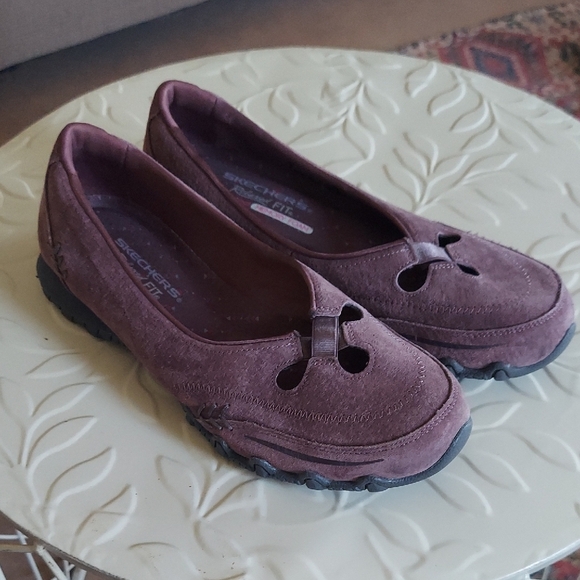 Skechers Shoes - Skechers Relaxed Fit Air-Cooled Purple Slip-On Shoes